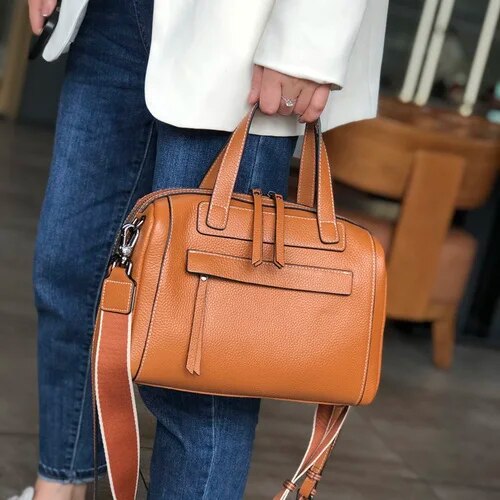 Soft Cow Real Leather Ladies Hand Bag Women's Genuine Leather Handbag Shoulder Bags for Women 2022 Trendy Casual Crossbody Bag