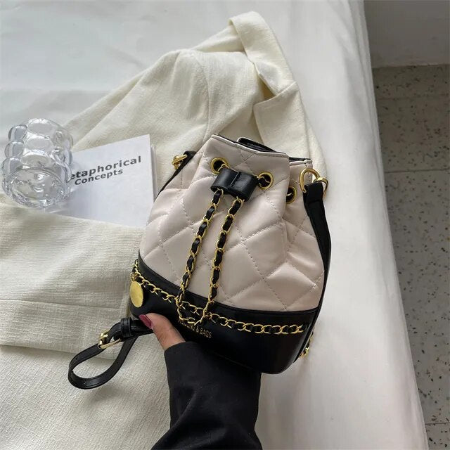 Luxury Designer Bucket Bags for Women PU Leather Fashion Small Shoulder Crossbody Bags Female 2023 Trend Messenger Handbag Lady