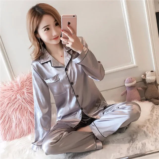 2023 new pajamas for women autumn and winter long-sleeved trousers hot style thickened home wear set