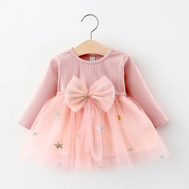 2022 New Autumn Long Sleeve Dresses Girls From 1 to 4 Years Floral Flower Kids Dresses for Girls Cotton Children Clothes Girl