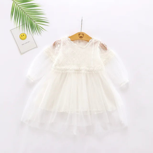 2022 New Autumn Long Sleeve Dresses Girls From 1 to 4 Years Floral Flower Kids Dresses for Girls Cotton Children Clothes Girl