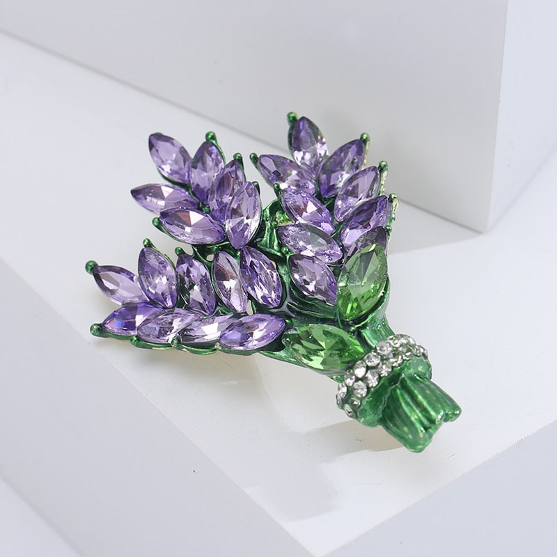 CTB Crystal Lavender Handmade Mini Brooch