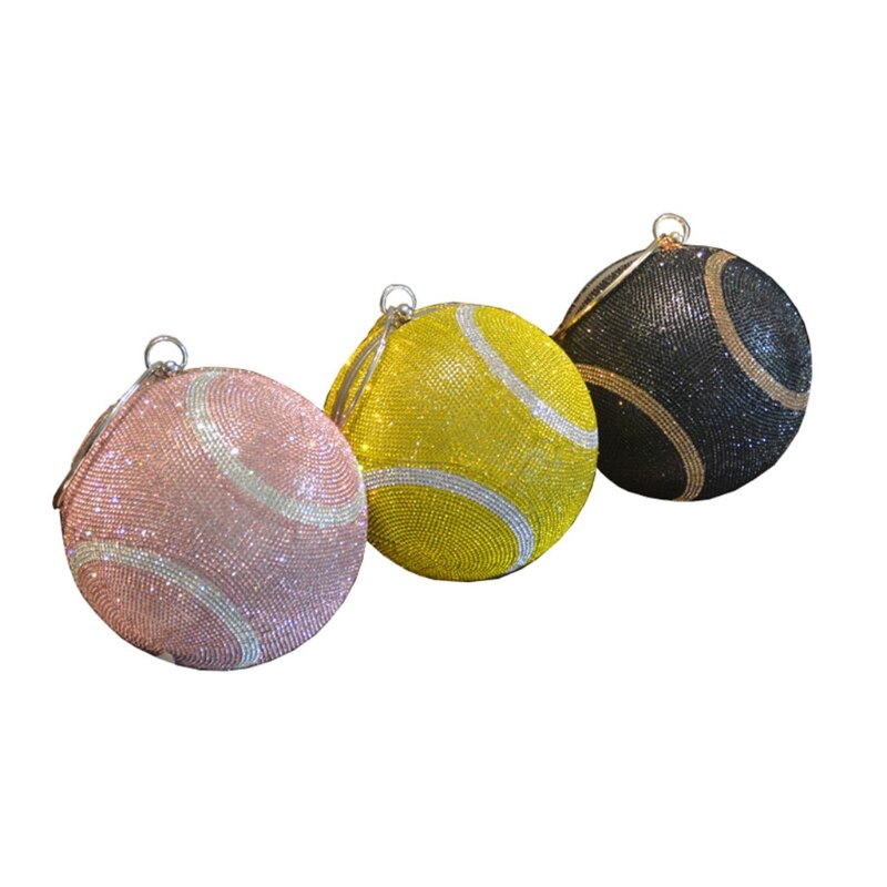 CTB Tennis Ball Shiny Clutch/Shoulder Bag