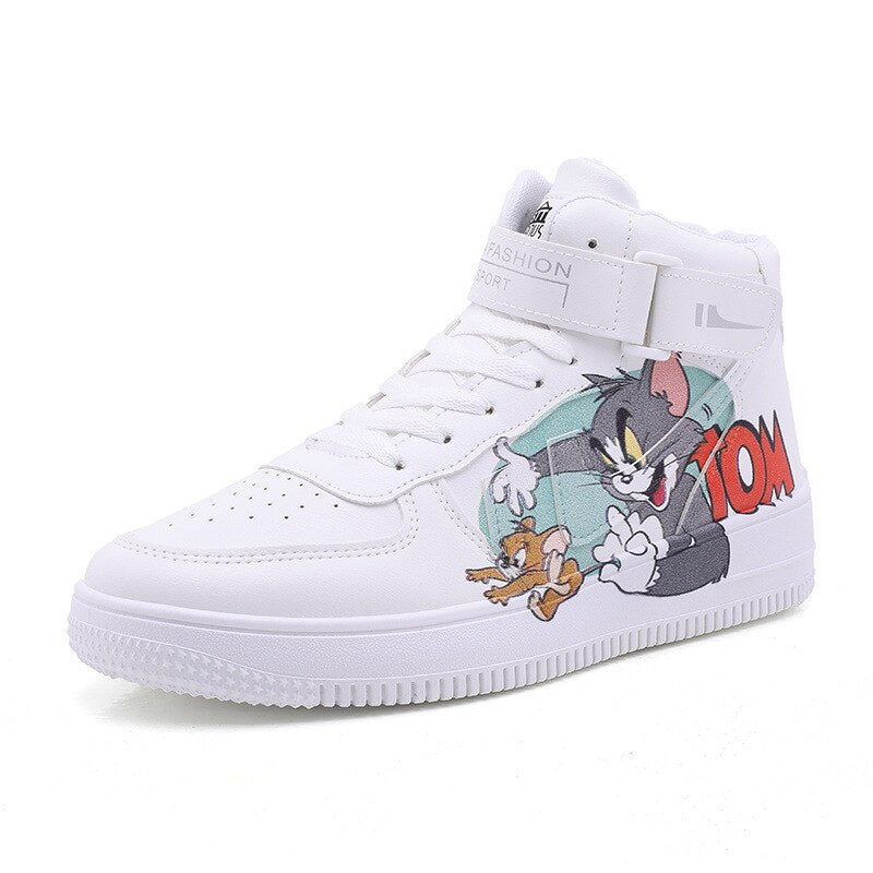CTB Unisex Tom&Jerry White Sneakers