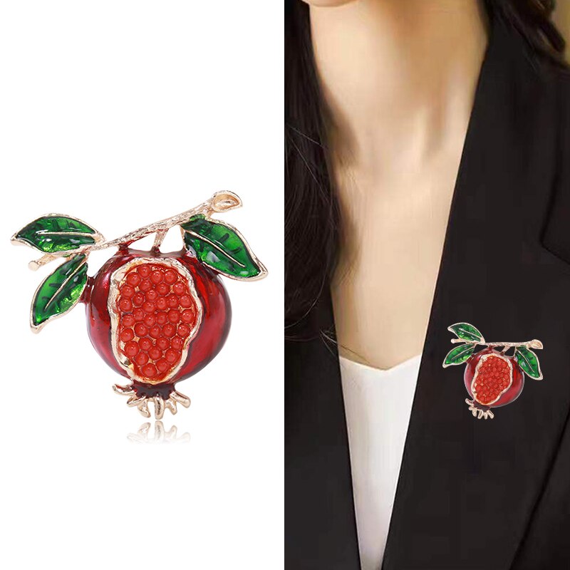 CTB Pomo Pomegranate Handmade Mini Brooch