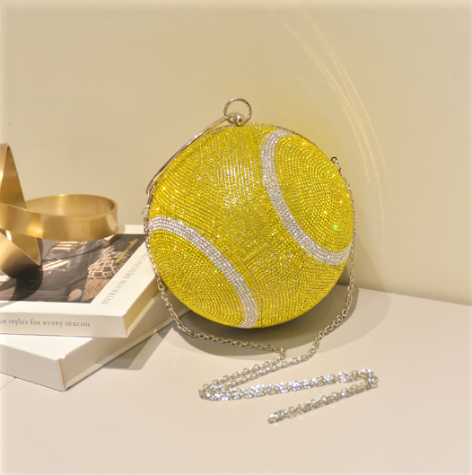 CTB Tennis Ball Shiny Clutch/Shoulder Bag