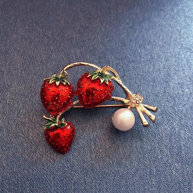 CTB Sia Strawberry Handmade Mini Brooches