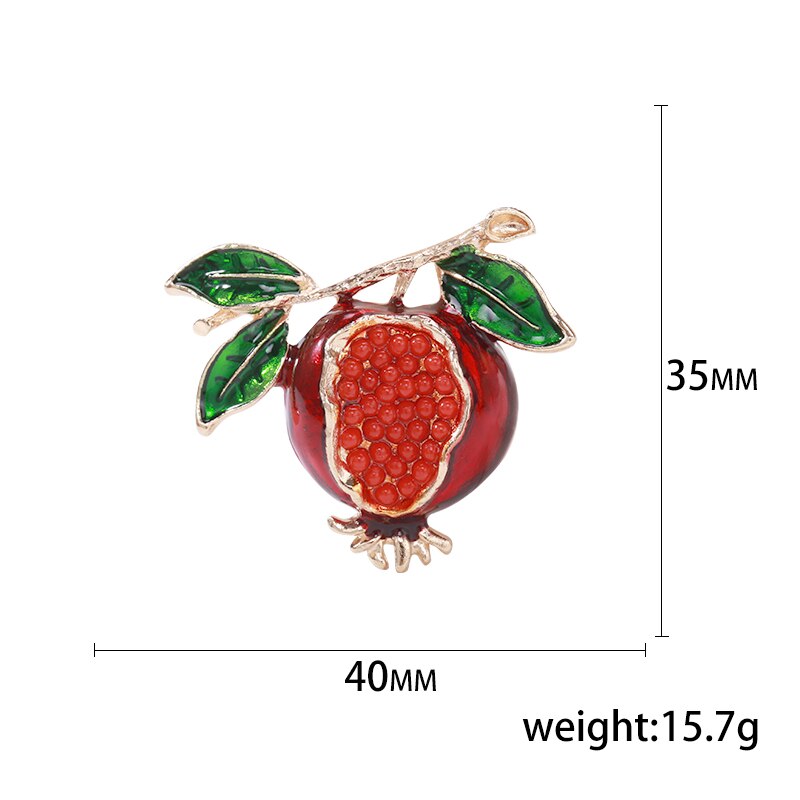 CTB Pomo Pomegranate Handmade Mini Brooch
