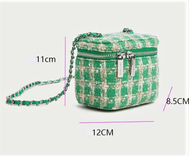 CTB Ariel Mini Bucket Checkered Bag