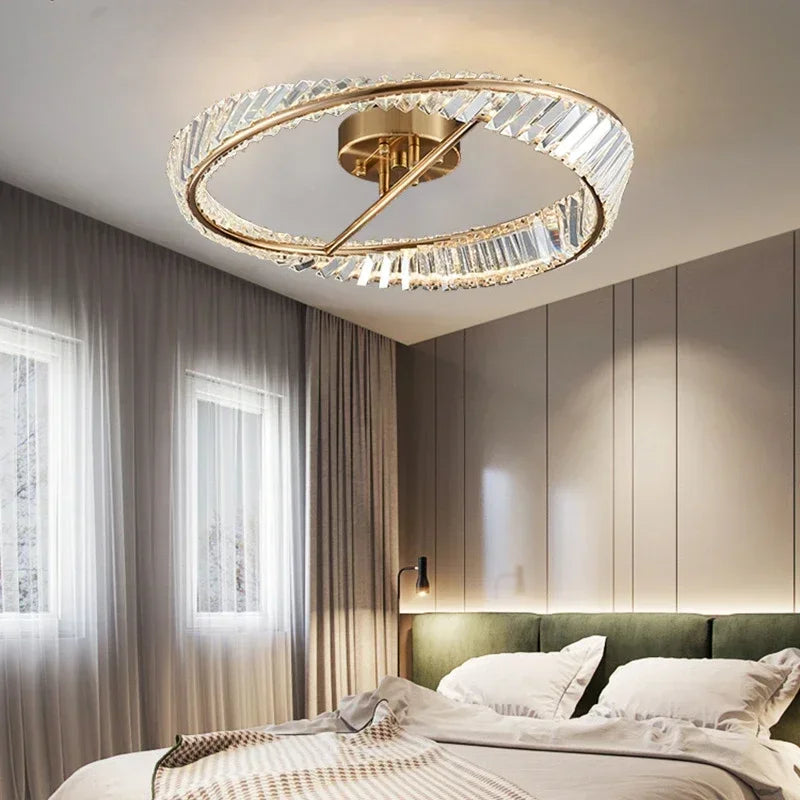 Modern LED Luxury Crystal Ceiling Lights for Living Room Bedroom Kitchen Decoration Chandeliers Home Indoor Ceiling Lamps Lustre