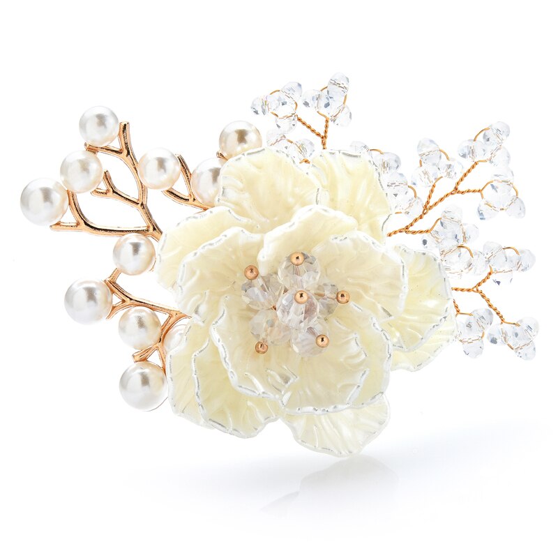 CTB Bloom Handmade Crystal Flower Brooch