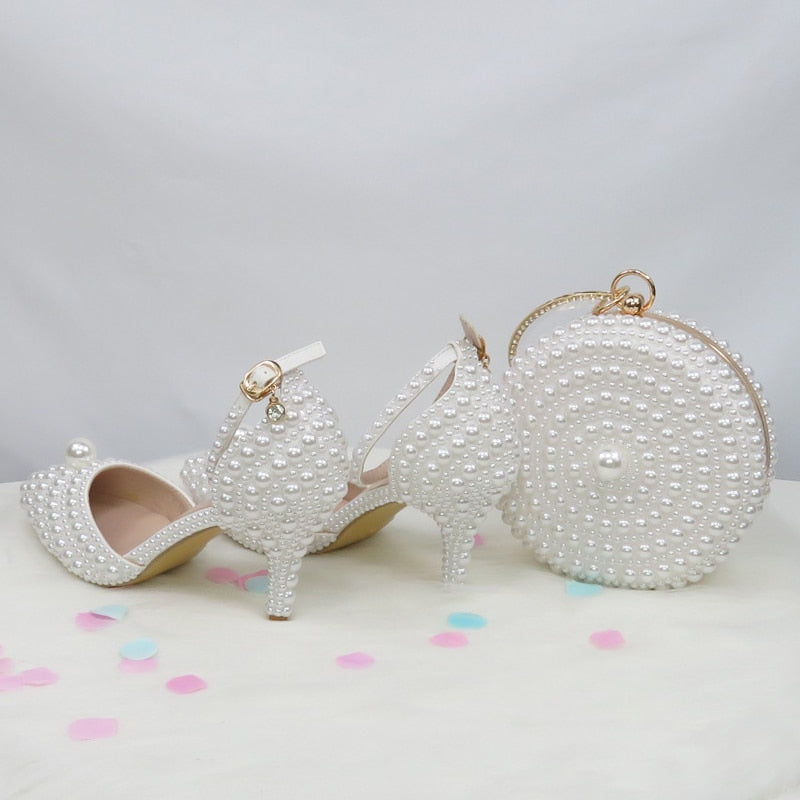 CTB Snow Pearl Shoes& Bag Set