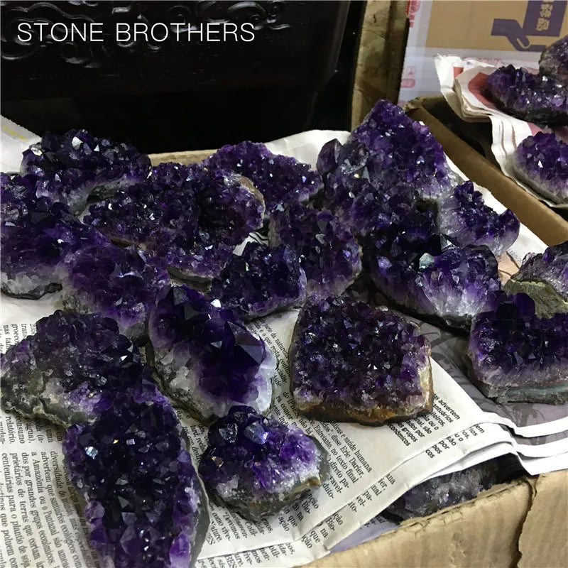 50g-200g Natural Raw Amethyst Quartz Purple Crystal Cluster Healing Stones Specimen Home Decoration Crafts Decoration Ornament
