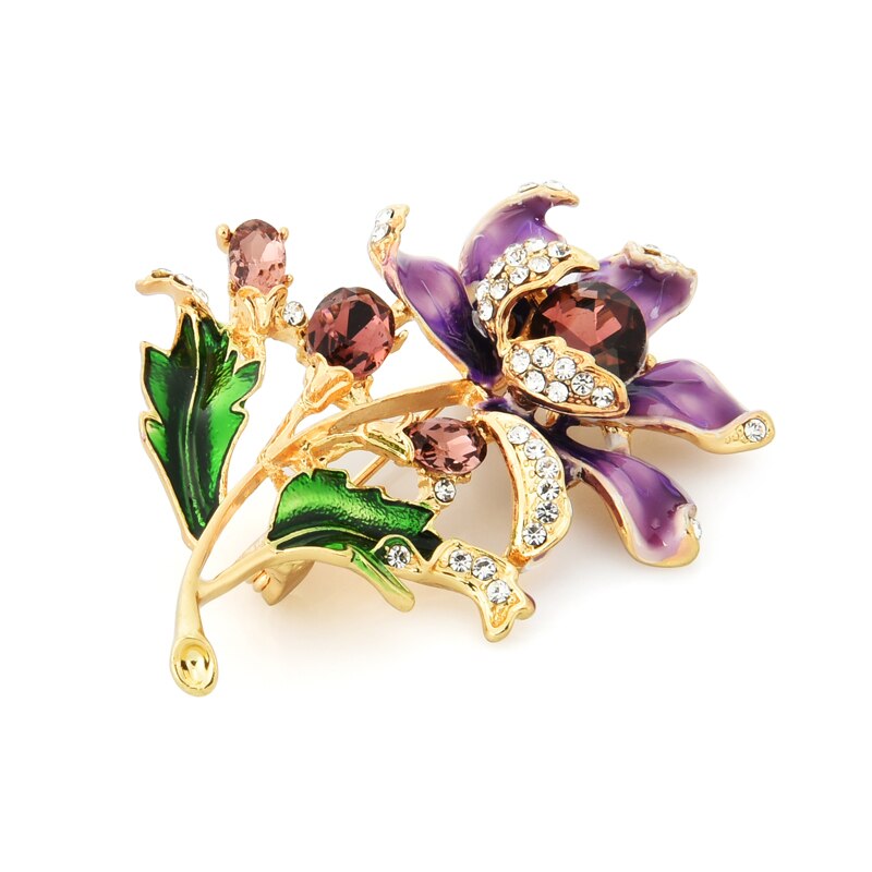 CTB Avi Purple Flower Handmade Mini Brooch