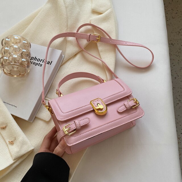 CTB Souline Cute Pink Leather Crossbody Bag