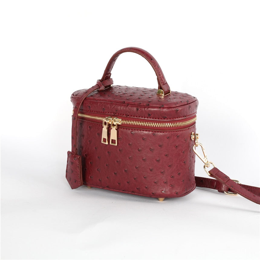 CTB Marian Ostrich& Snake Pattern Luxury Bag