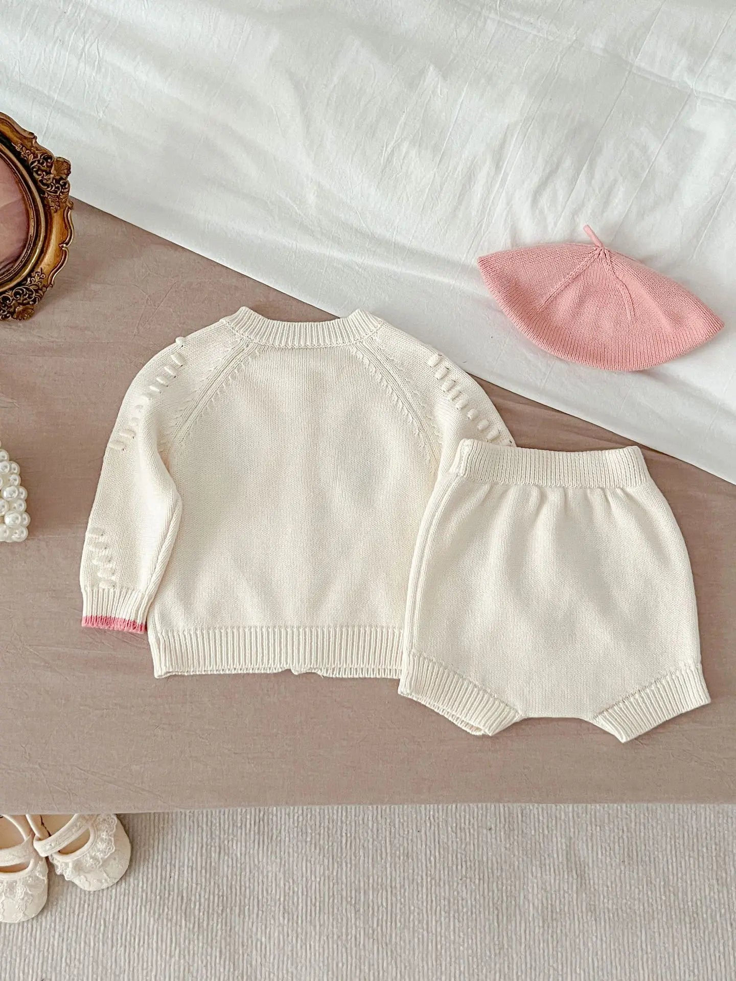 Autumn  Newborn Infant Baby Cardigan Girls Handwork Embroidery Jacket Knit Sweater Coat  Kids Fashion Baby Clothing