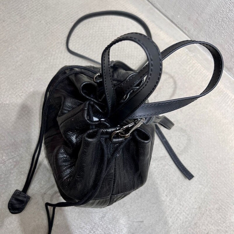 CTB Hunter Vintage Natural Black Drawstring Bag
