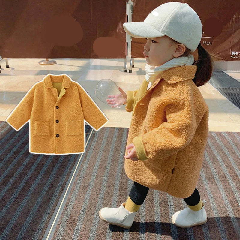 Girl Jacket Kids Autumn Spring Clothes Children Long Jacket For Baby Girls Outerwear Coat Toddlers 90~130 Solid
