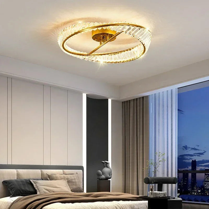 Modern LED Luxury Crystal Ceiling Lights for Living Room Bedroom Kitchen Decoration Chandeliers Home Indoor Ceiling Lamps Lustre